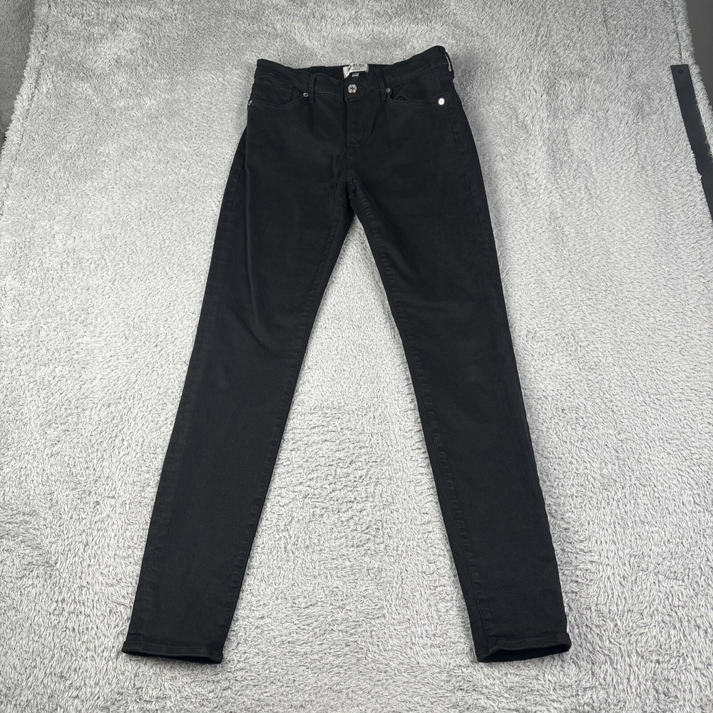 AGOLDE Jeans Womens 28 (28x30) Filter Free Black Mid Rise Skinny Fit Denim *Flaw